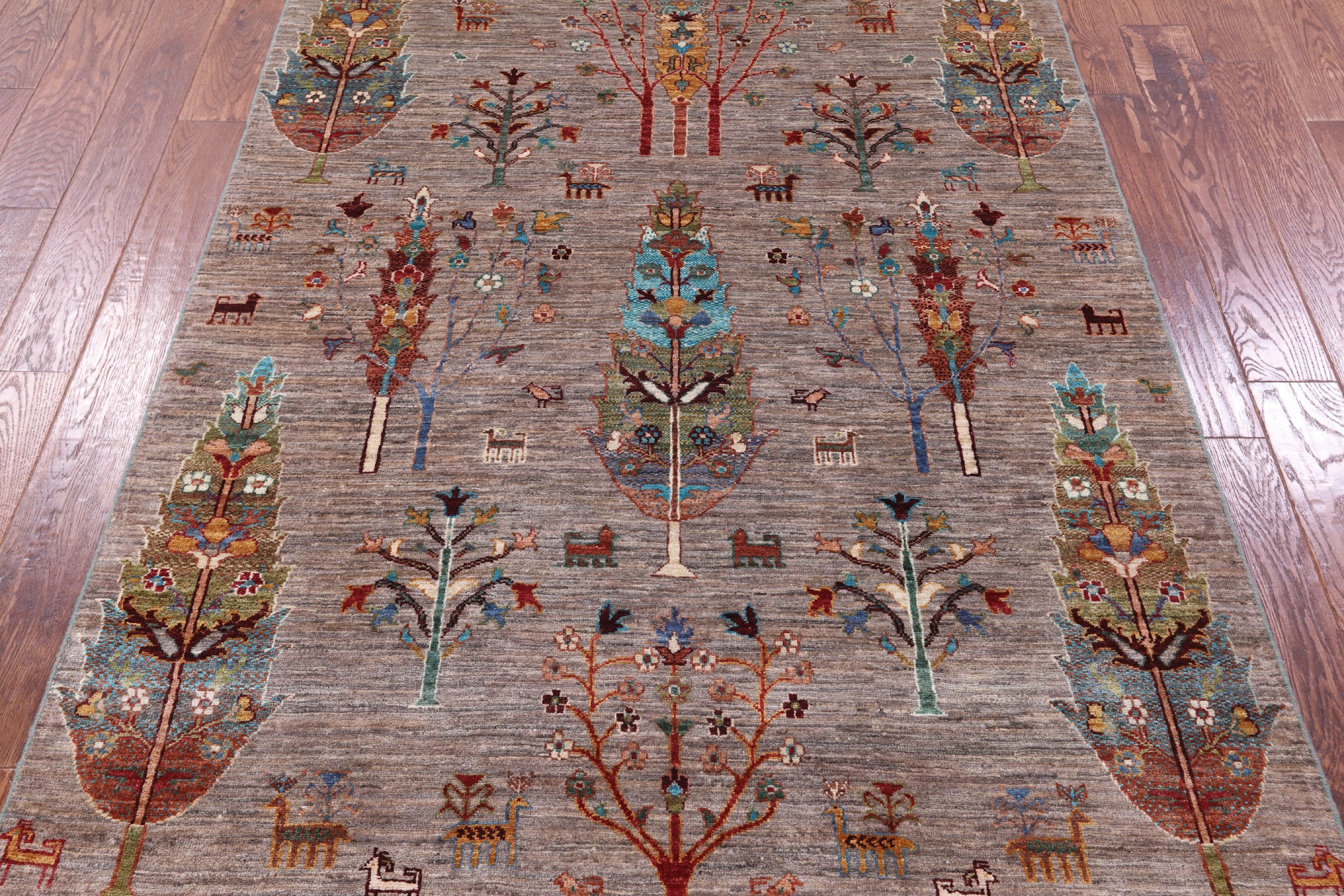 Tribal Persian Gabbeh Hand Knotted Wool Rug - 4' 9" X 6' 6" - Golden Nile