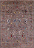 Peshawar Hand Knotted Wool Rug - 6' 9" X 9' 9" - Golden Nile