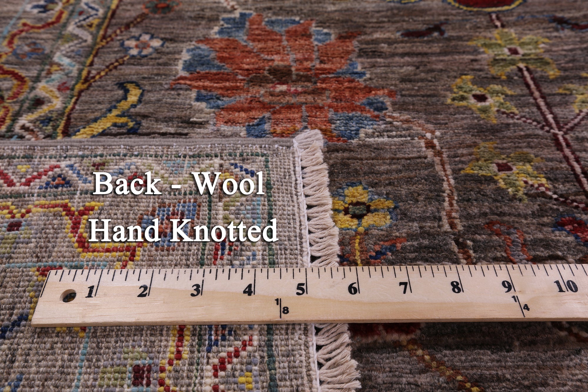 Peshawar Hand Knotted Wool Rug - 6' 9" X 9' 9" - Golden Nile