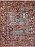 Turkmen Ersari Hand Knotted Wool Rug - 5' 1" X 6' 8" - Golden Nile