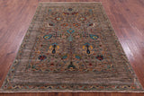 Peshawar Hand Knotted Wool Rug - 5' 9" X 8' 3" - Golden Nile