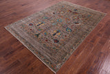 Peshawar Hand Knotted Wool Rug - 5' 9" X 8' 3" - Golden Nile