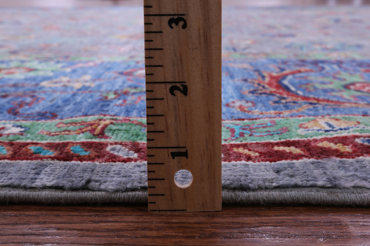 Grey Peshawar Hand Knotted Wool Rug - 6' 7" X 9' 7" - Golden Nile
