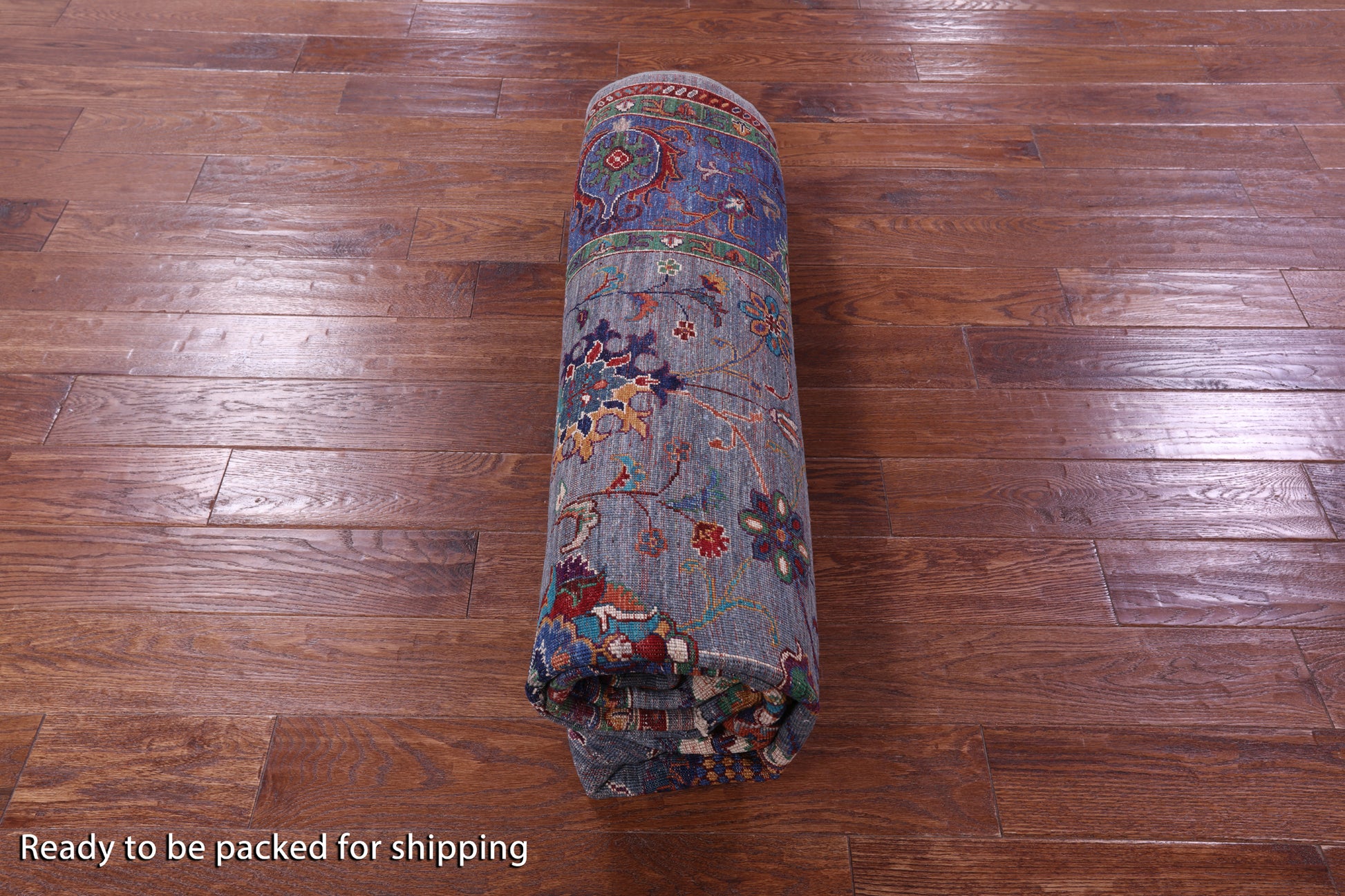 Grey Peshawar Hand Knotted Wool Rug - 6' 7" X 9' 7" - Golden Nile