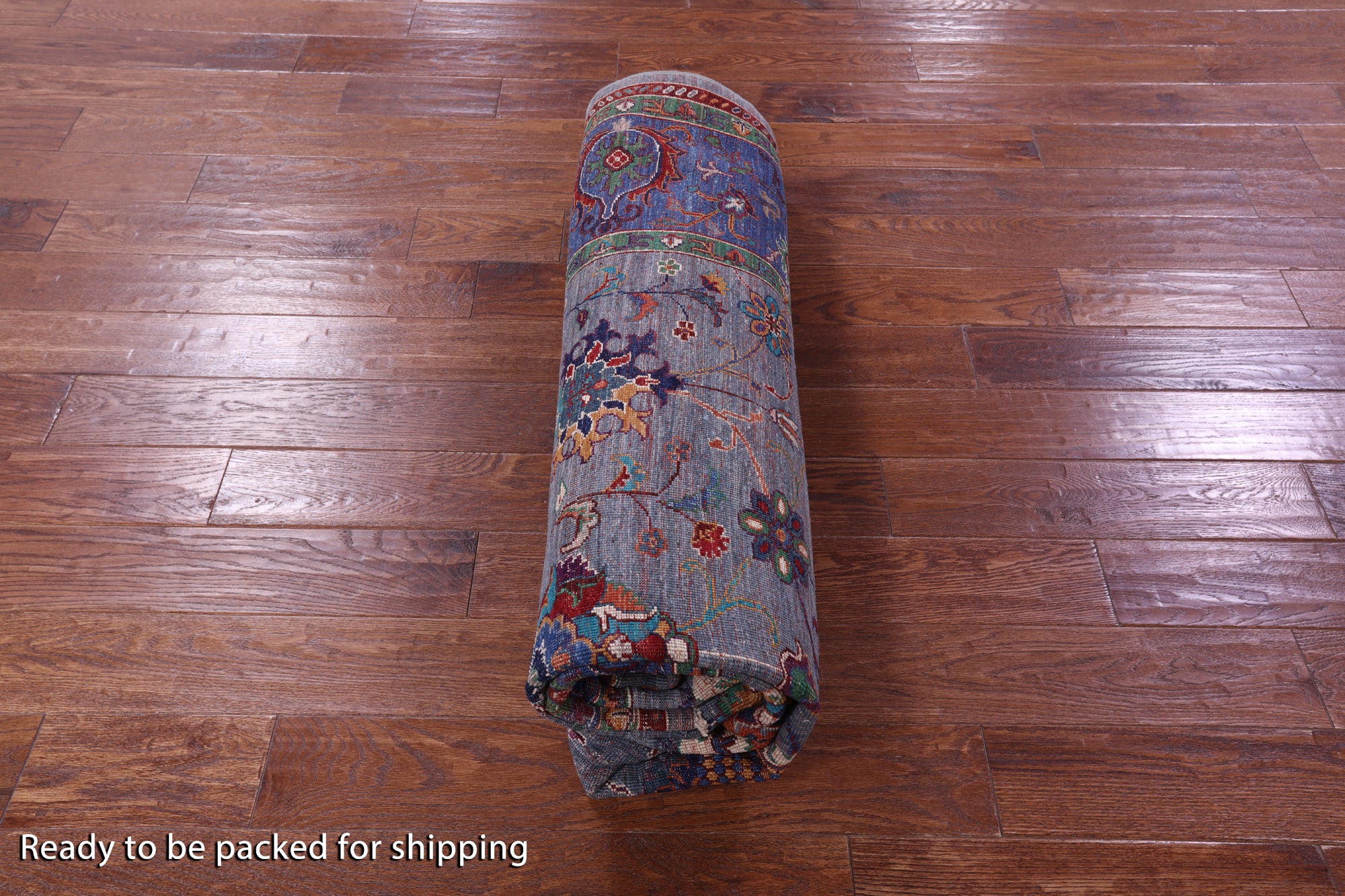 Grey Peshawar Hand Knotted Wool Rug - 6' 7" X 9' 7" - Golden Nile