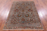 Peshawar Hand Knotted Wool Rug - 4' 11" X 6' 8" - Golden Nile