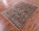 Peshawar Hand Knotted Wool Rug - 4' 11" X 6' 8" - Golden Nile