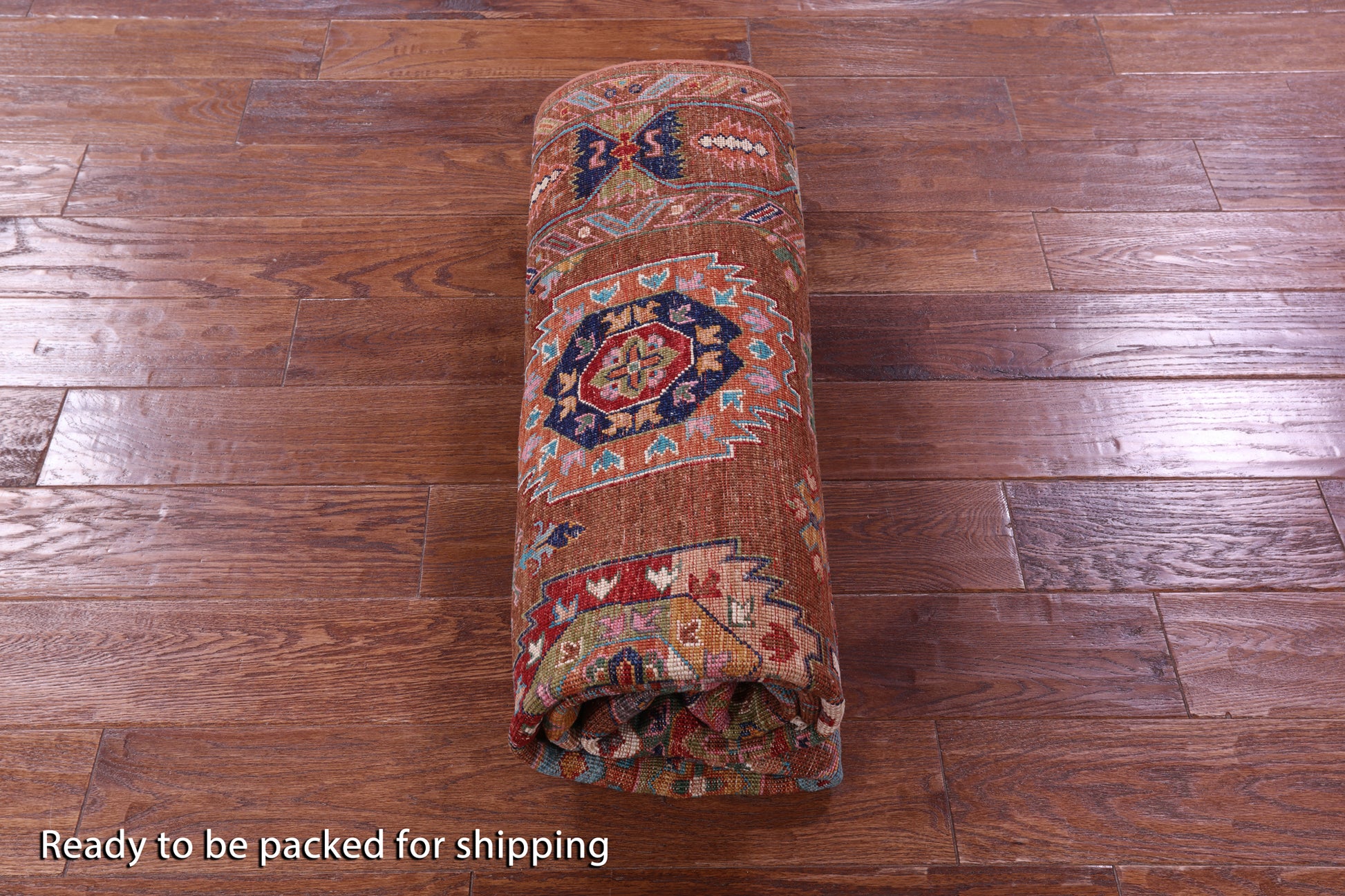 Brown Turkmen Ersari Hand Knotted Wool Rug - 4' 11" X 6' 9" - Golden Nile