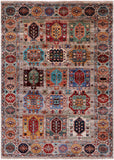 Turkmen Ersari Hand Knotted Wool Rug - 4' 3" X 5' 10" - Golden Nile