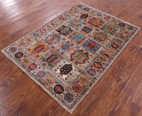 Turkmen Ersari Hand Knotted Wool Rug - 4' 3" X 5' 10" - Golden Nile