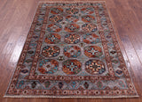 Turkmen Ersari Hand Knotted Wool Rug - 4' 1" X 6' 2" - Golden Nile