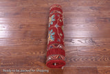Red Peshawar Hand Knotted Wool Runner Rug - 2' 10" X 9' 6" - Golden Nile