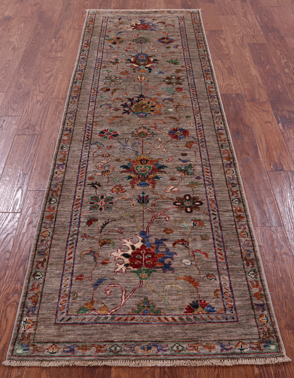Peshawar Hand Knotted Wool Runner Rug - 2' 8" X 8' 4" - Golden Nile