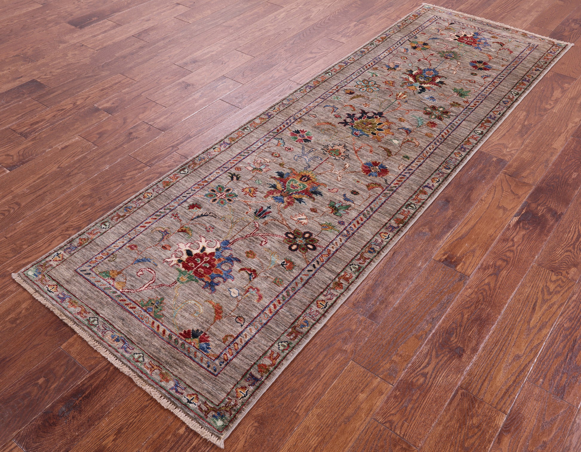 Peshawar Hand Knotted Wool Runner Rug - 2' 8" X 8' 4" - Golden Nile