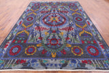 Grey William Morris Handmade Wool Area Rug - 9' 1" X 12' 2" - Golden Nile