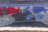 Grey William Morris Handmade Wool Area Rug - 9' 1" X 12' 2" - Golden Nile