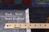Grey William Morris Handmade Wool Area Rug - 9' 1" X 12' 2" - Golden Nile