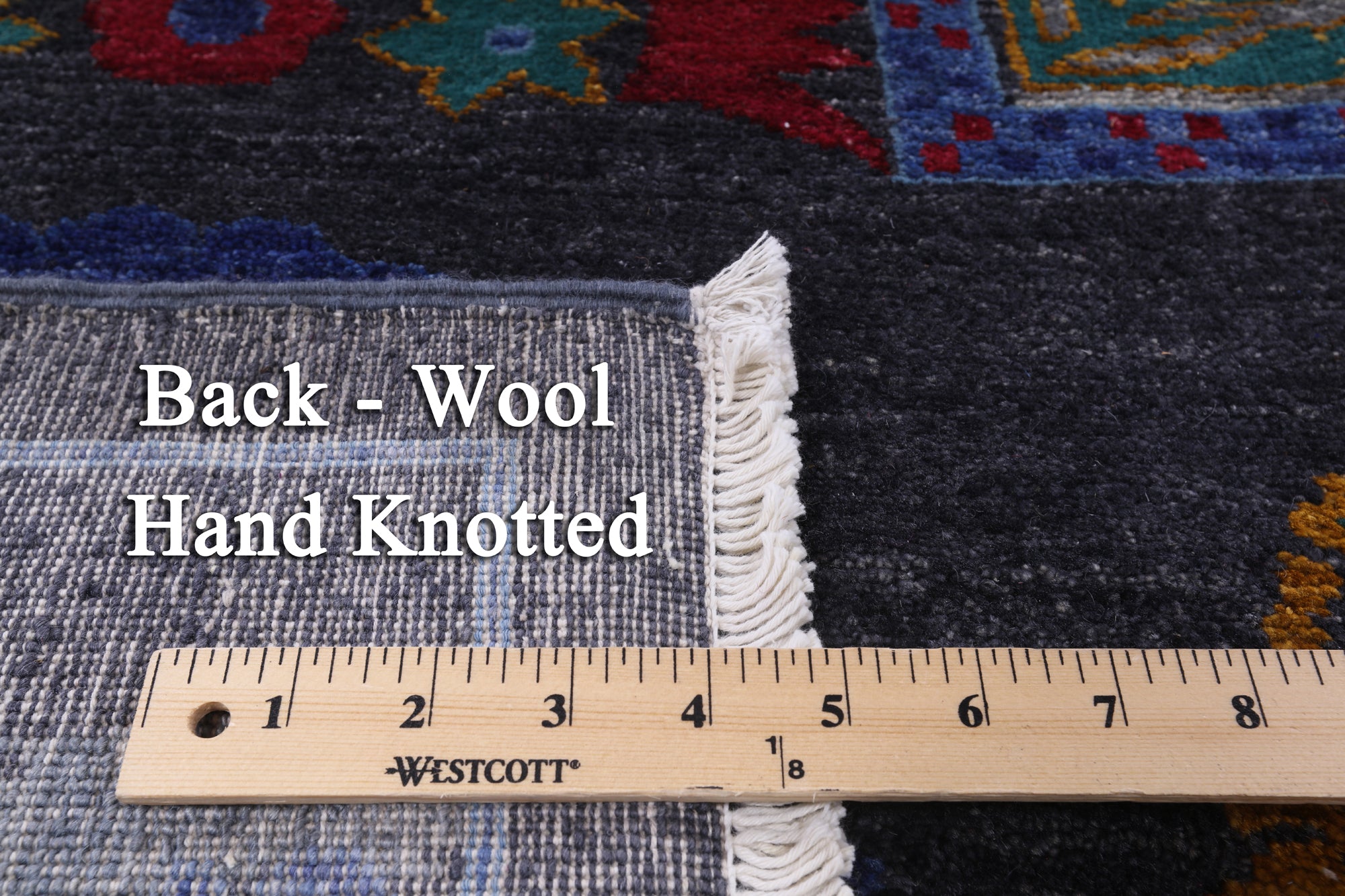 Grey William Morris Handmade Wool Area Rug - 9' 1" X 12' 2" - Golden Nile