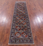 Turkmen Ersari Handmade Wool Runner Rug - 2' 8" X 9' 9" - Golden Nile