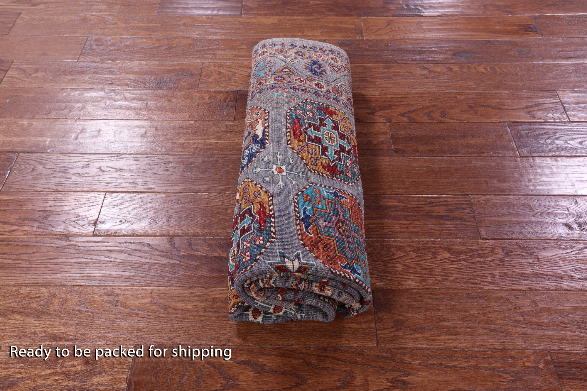 Grey Turkmen Ersari Hand Knotted Wool Rug - 5' 0" X 6' 3" - Golden Nile