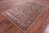 Peshawar Hand Knotted Wool Rug - 5' 10" X 8' 11" - Golden Nile