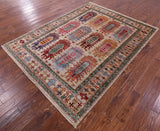 Turkmen Ersari Hand Knotted Wool Rug - 5' 9" X 7' 8" - Golden Nile