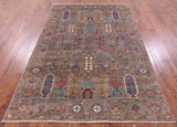 Turkmen Ersari Hand Knotted Wool Rug - 5' 9" X 8' 2" - Golden Nile
