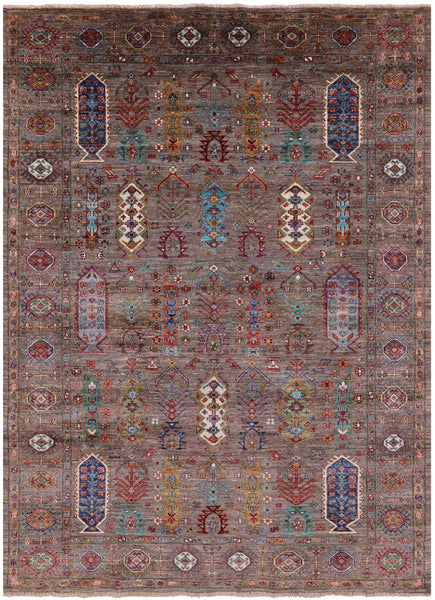 Turkmen Ersari Hand Knotted Wool Rug - 5' 9" X 8' 2" - Golden Nile