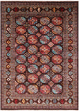 Brown Turkmen Ersari Hand Knotted Wool Rug - 5' 9" X 8' 1" - Golden Nile