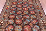 Brown Turkmen Ersari Hand Knotted Wool Rug - 5' 9" X 8' 1" - Golden Nile