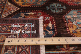 Brown Turkmen Ersari Hand Knotted Wool Rug - 5' 9" X 8' 1" - Golden Nile