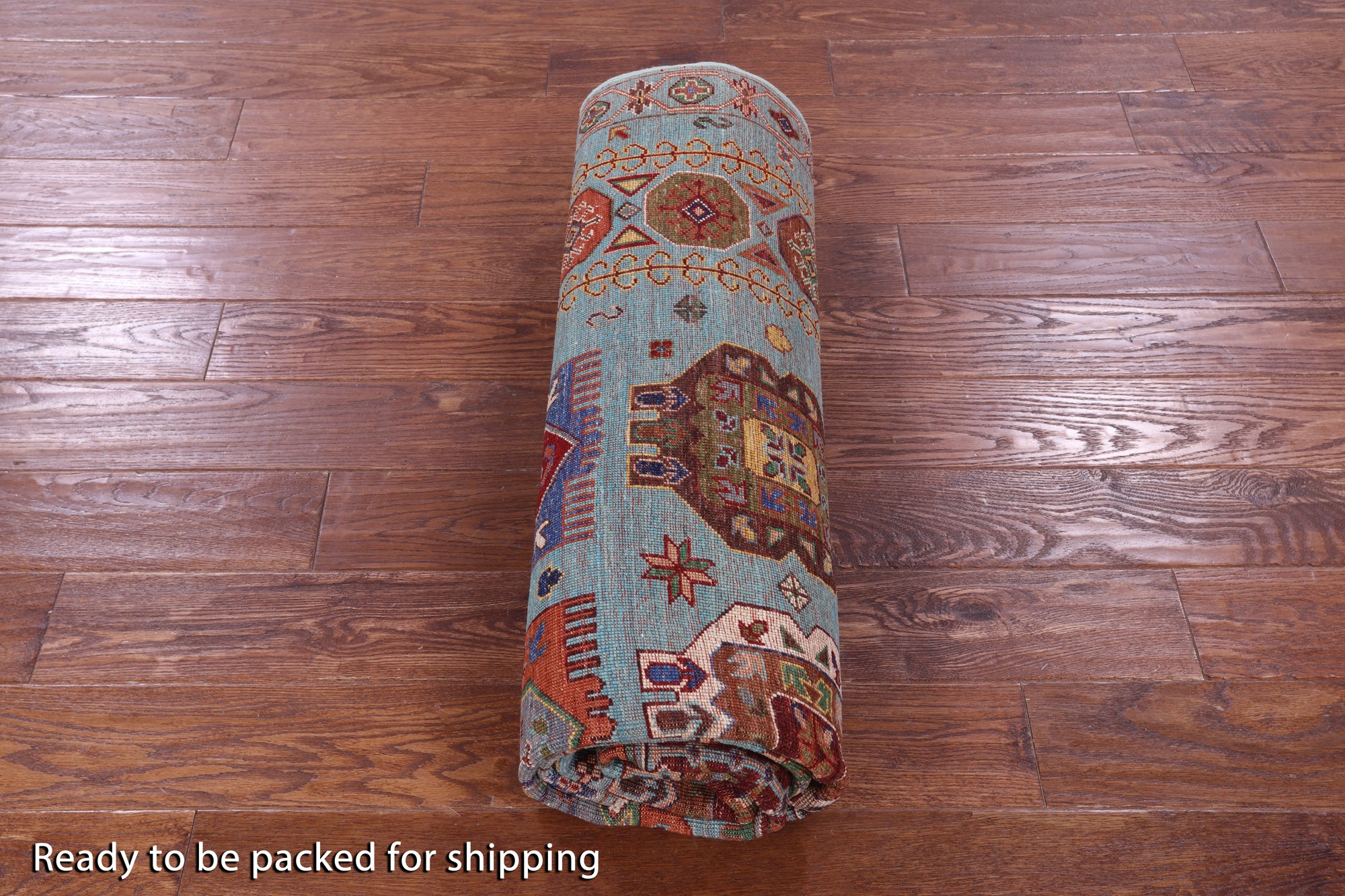 Blue Turkmen Ersari Hand Knotted Wool Rug - 5' 7" X 7' 11" - Golden Nile