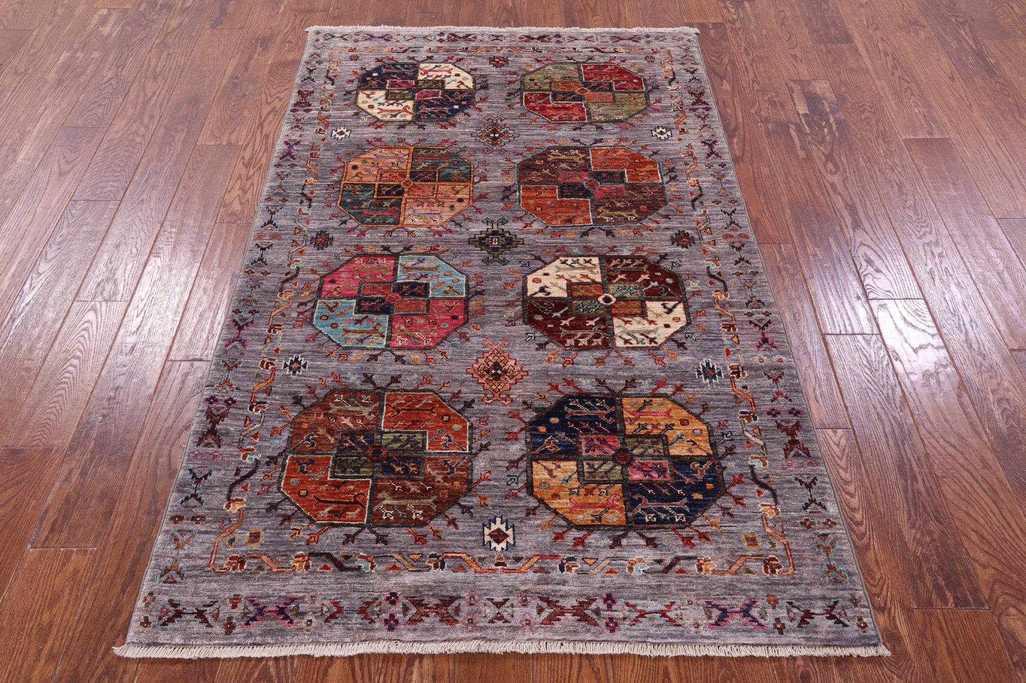 Turkmen Ersari Hand Knotted Wool Rug - 4' 0" X 6' 4" - Golden Nile