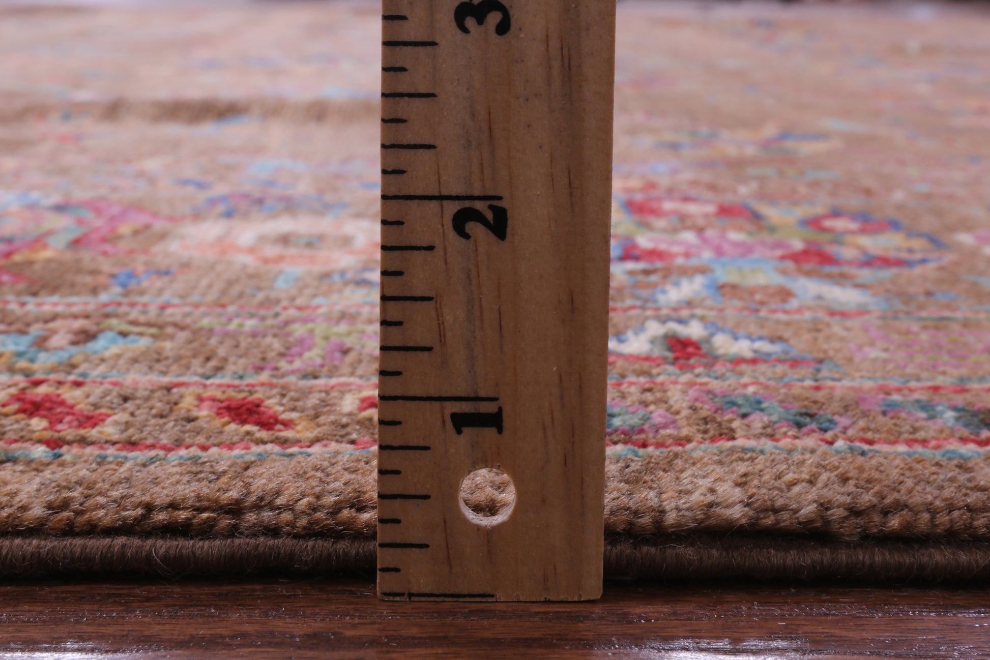 Brown Peshawar Handmade Wool Rug - 9' 0" X 12' 6" - Golden Nile
