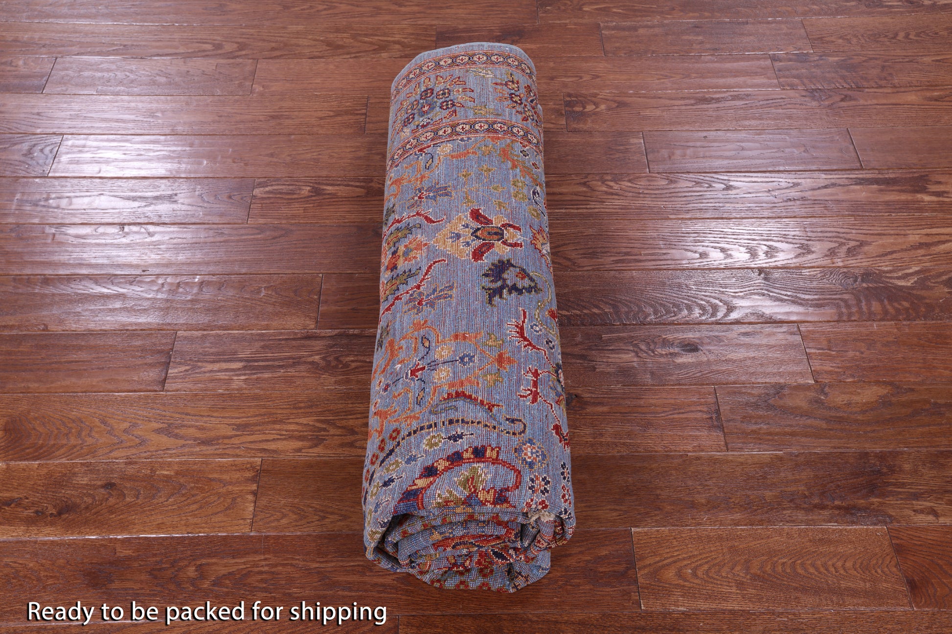 Blue Persian Tabriz Hand Knotted Wool Rug - 6' 8" X 9' 11" - Golden Nile