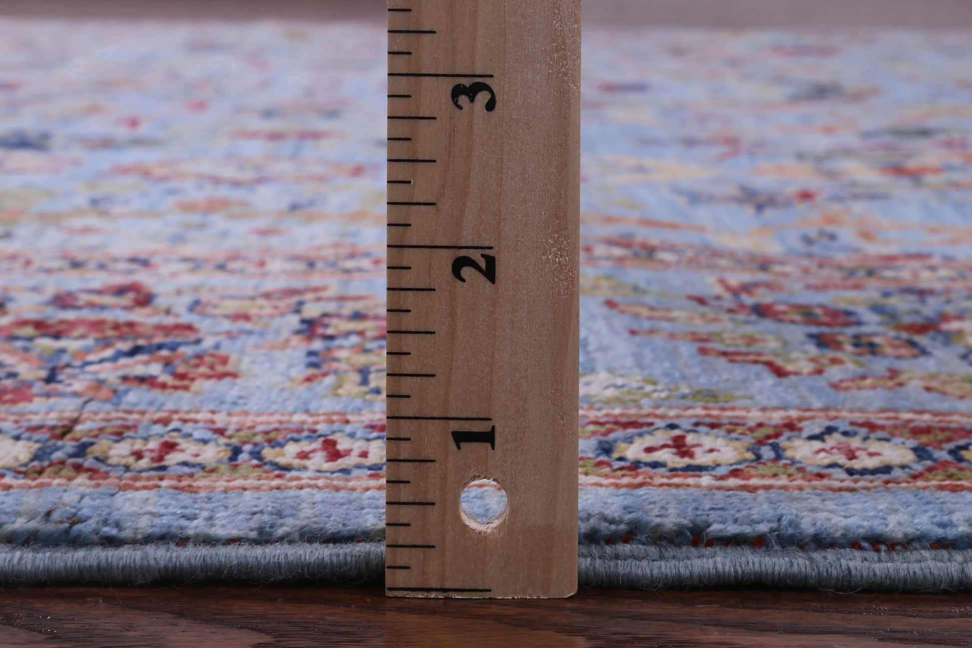 Blue Persian Tabriz Hand Knotted Wool Rug - 6' 8" X 9' 11" - Golden Nile