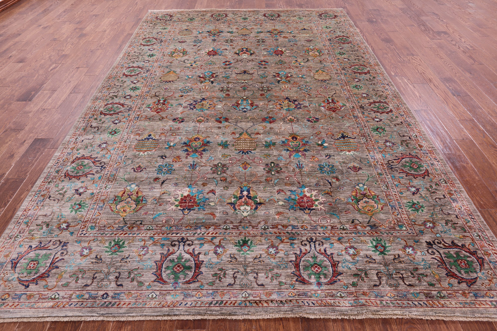 Peshawar Handmade Wool Rug - 8' 0" X 11' 7" - Golden Nile