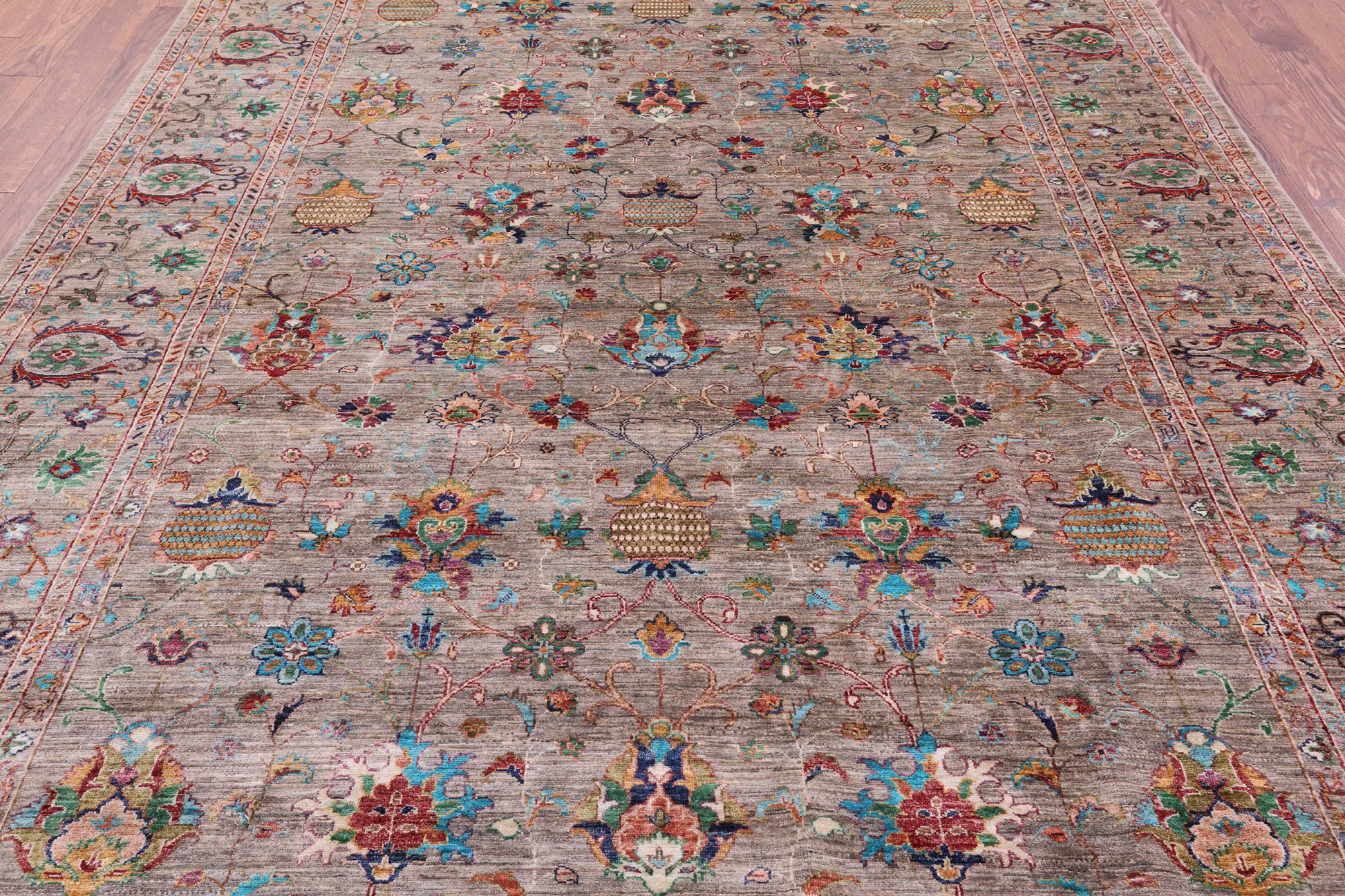 Peshawar Handmade Wool Rug - 8' 0" X 11' 7" - Golden Nile