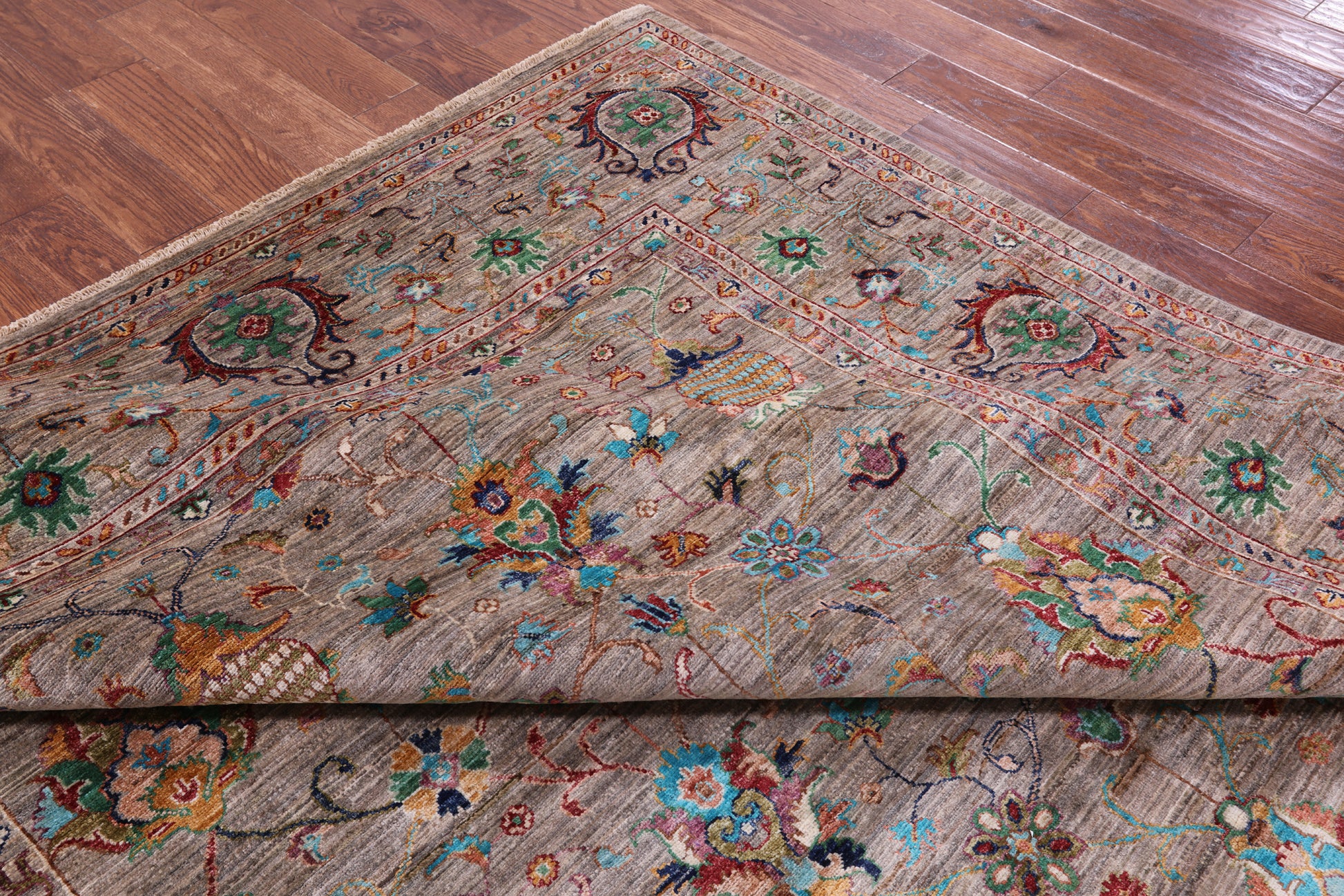 Peshawar Handmade Wool Rug - 8' 0" X 11' 7" - Golden Nile