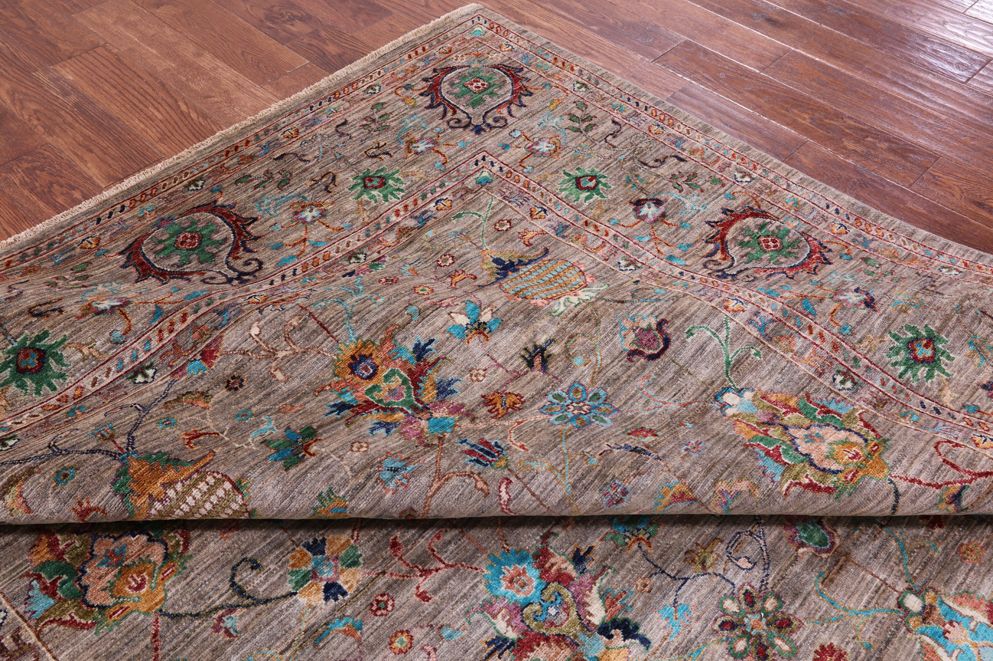 Peshawar Handmade Wool Rug - 8' 0" X 11' 7" - Golden Nile