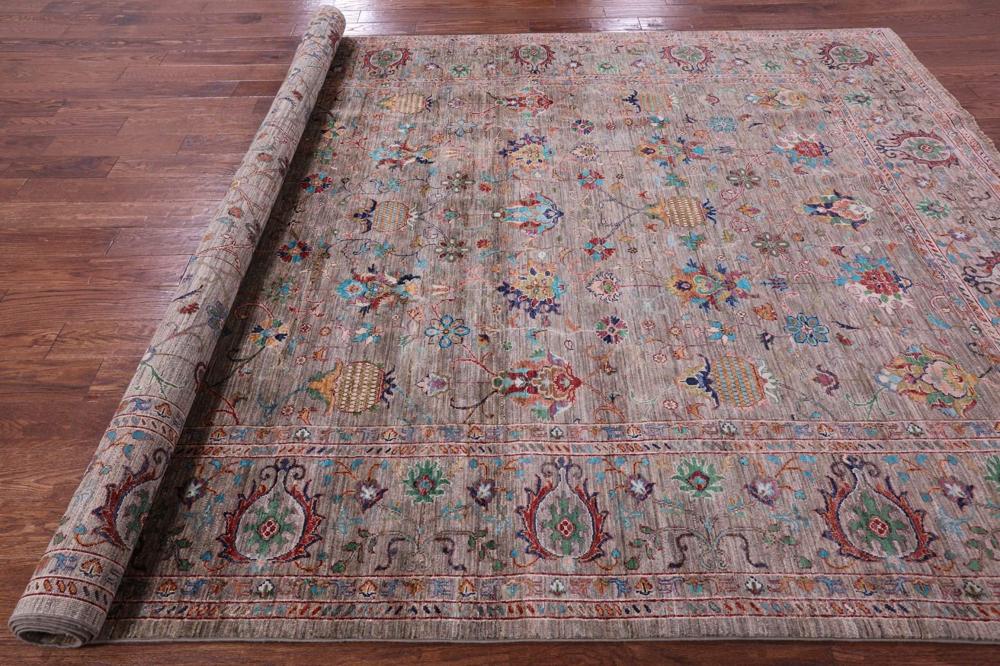 Peshawar Handmade Wool Rug - 8' 0" X 11' 7" - Golden Nile