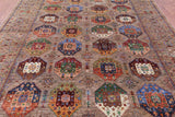 Turkmen Ersari Hand Knotted Wool Rug - 8' 10" X 11' 10" - Golden Nile