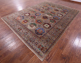 Turkmen Ersari Hand Knotted Wool Rug - 8' 10" X 11' 10" - Golden Nile