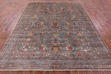 Peshawar Hand Knotted Wool Rug - 8' 1" X 9' 8" - Golden Nile