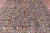 Peshawar Hand Knotted Wool Rug - 8' 1" X 9' 8" - Golden Nile