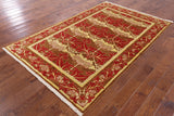 William Morris Handmade Wool Area Rug - 5' 0" X 7' 9" - Golden Nile