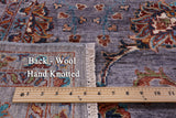 Grey Peshawar Handmade Wool Rug - 8' 1" X 10' 2" - Golden Nile