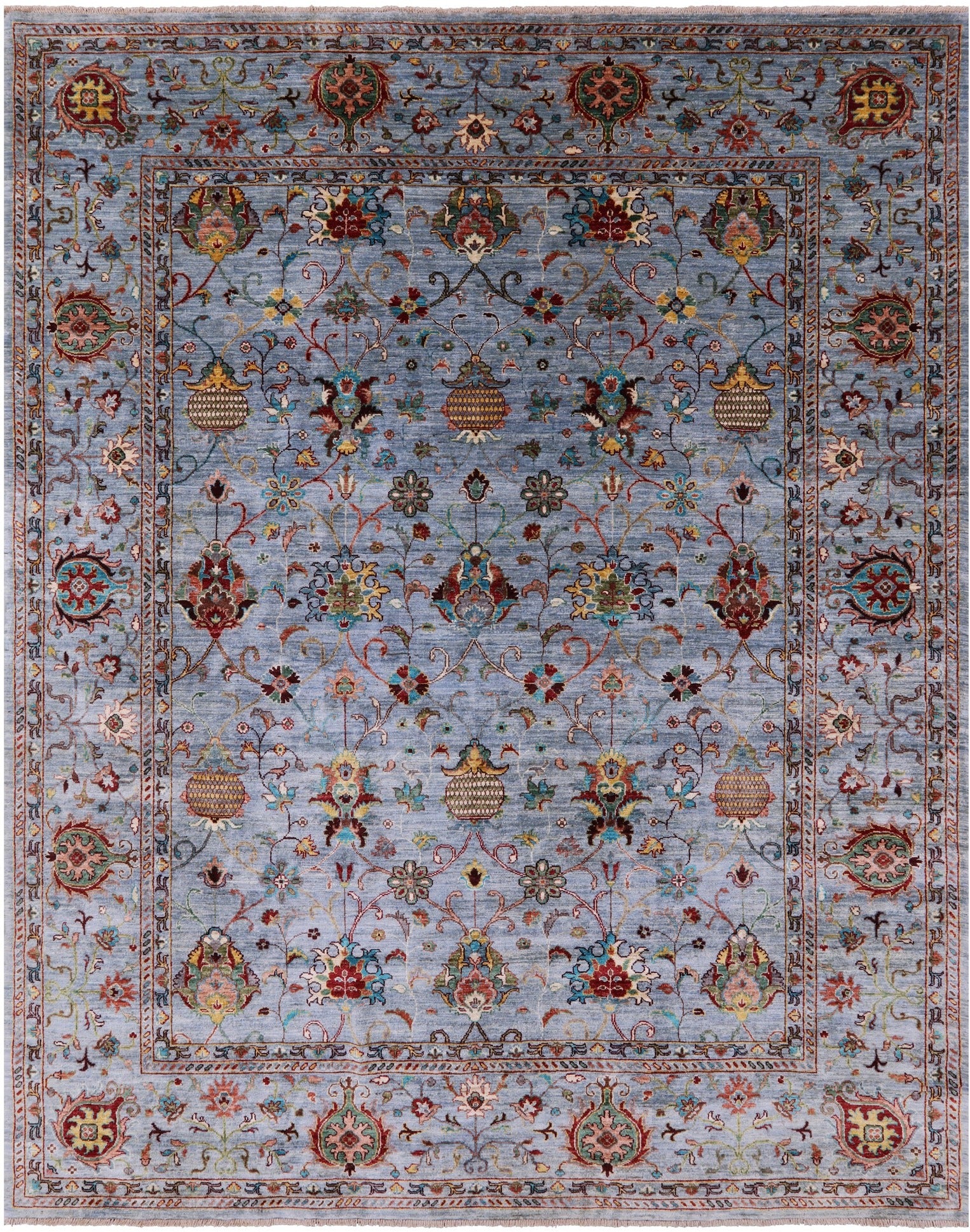 Peshawar Hand Knotted Wool Rug - 8' 2" X 10' 1" - Golden Nile