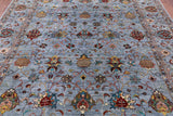 Peshawar Hand Knotted Wool Rug - 8' 2" X 10' 1" - Golden Nile