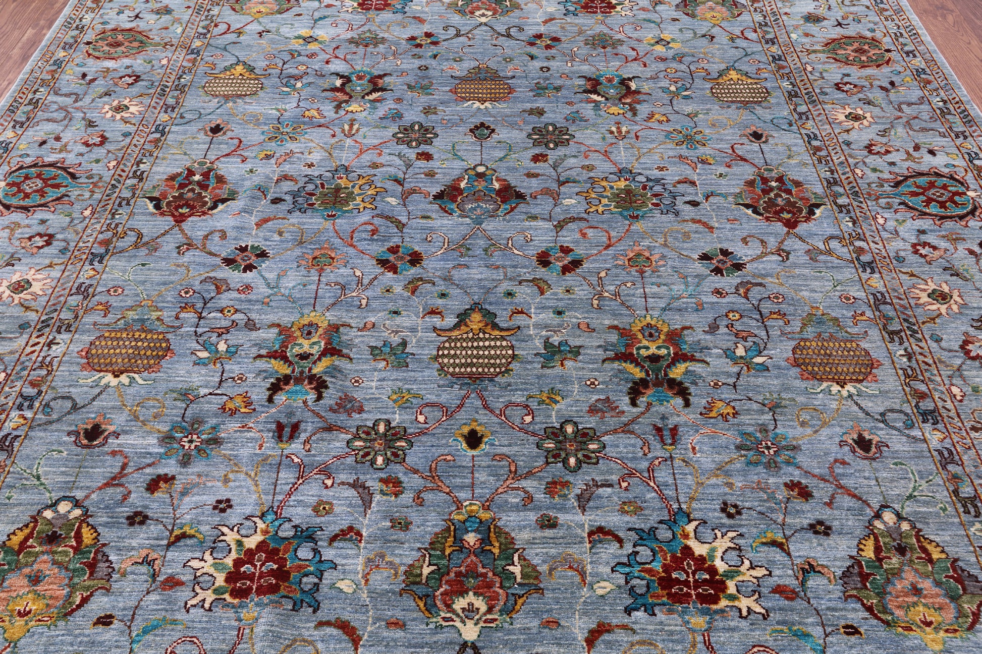 Peshawar Hand Knotted Wool Rug - 8' 2" X 10' 1" - Golden Nile